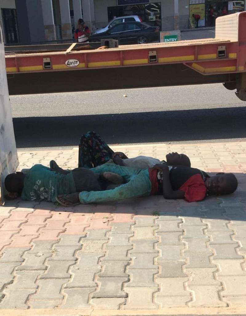 Zambia Boys Under Truck