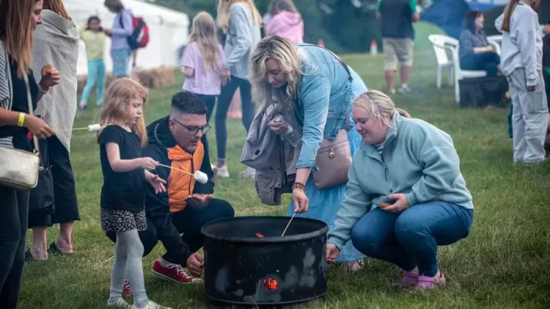 Smores and fire pits at Nua Festival