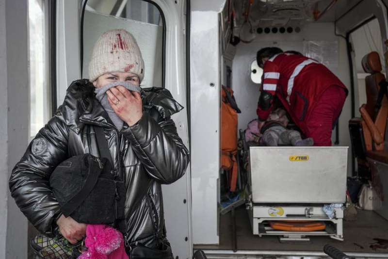 Wounded In Ambulance During2022 Ukrainian Conflict