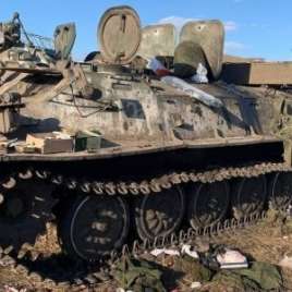 Tank In Field During2022 Ukrainian Conflict